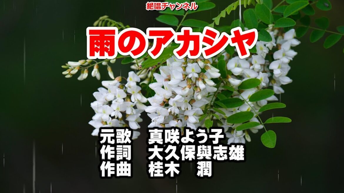 真咲よう子　雨のアカシヤ0 ガイドボーカル簡易版（動く楽譜付き）